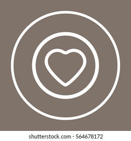  Heart   icon, isolated. Flat  design. 