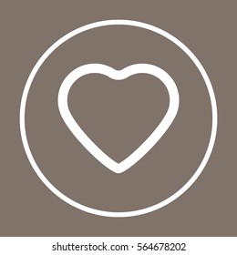  Heart   icon, isolated. Flat  design. 