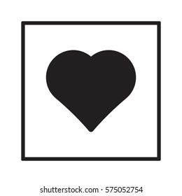  Heart   icon, isolated. Flat  design. 