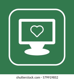  Heart  icon, isolated. Flat  design. 