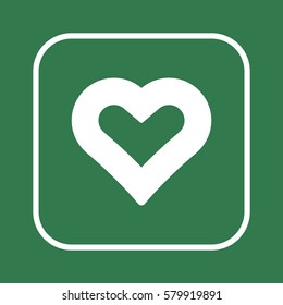  Heart  icon, isolated. Flat  design. 