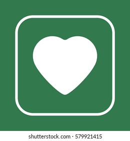  Heart   icon, isolated. Flat  design. 