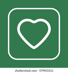  Heart   icon, isolated. Flat  design. 