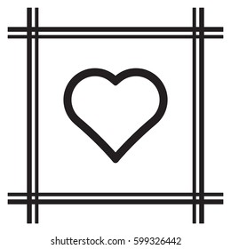  Heart   icon, isolated. Flat  design. 