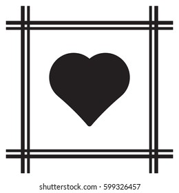 Heart   icon, isolated. Flat  design. 