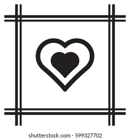  Heart   icon, isolated. Flat  design. 
