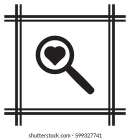  Heart  icon, isolated. Flat  design. 