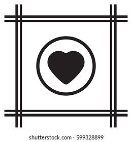  Heart   icon, isolated. Flat  design. 
