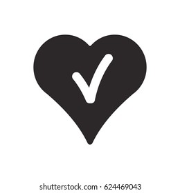 Heart   icon, isolated. Flat  design. 