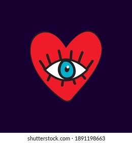 heart icon isolated on colored background