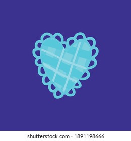 heart icon isolated on colored background