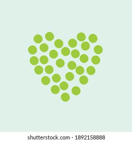 heart icon isolated on colored background