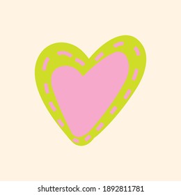 heart icon isolated on colored background