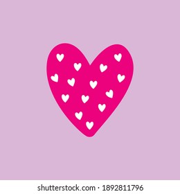 heart icon isolated on colored background
