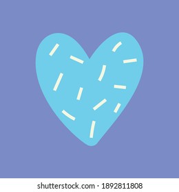 heart icon isolated on colored background