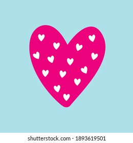 heart icon isolated on colored background