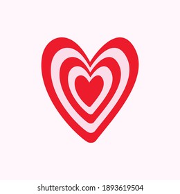 heart icon isolated on colored background