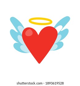 heart icon isolated on colored background
