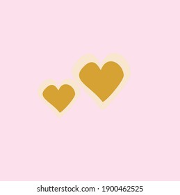 Heart icon isolated on light red background, flat design pattern, Valentine's Day symbol