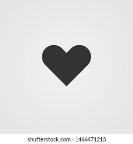 Heart icon isolated on white background. Vector illustration