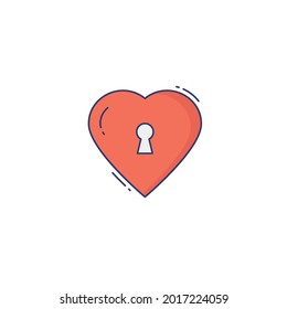 heart Icon Isolated On White Background