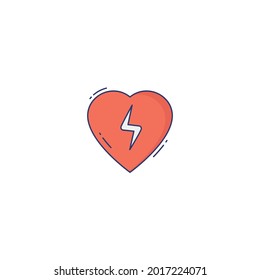 heart Icon Isolated On White Background