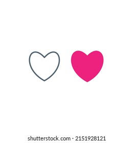 Heart icon isolated on white background. Like symbol modern, simple, vector, icon for website design, mobile app, ui. Vector Illustration