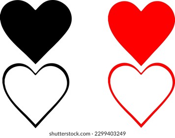 heart icon isolated on white background