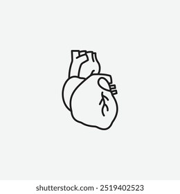 Heart icon isolated on white background