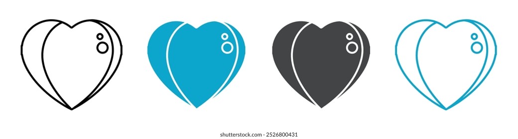 heart icon isolated on white background