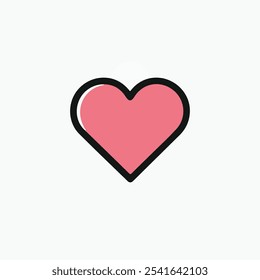 Heart icon isolated on white background