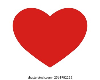 Heart icon isolated on white background. Romantic vector illustration for Valentine's Day	