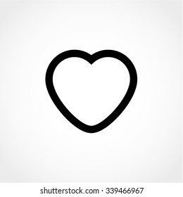 heart Icon Isolated on White Background