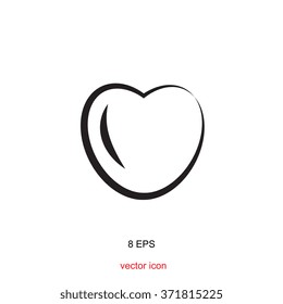 Heart Icon Isolated On White Background