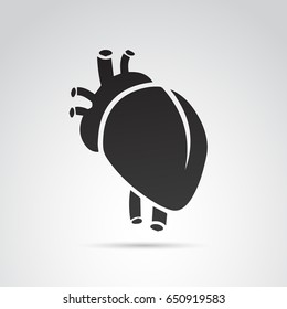 Heart icon isolated on white background. Vector art.