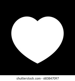 heart icon isolated on white background. vector illustration