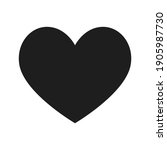 Heart icon. Isolated over white background. Love symbol.