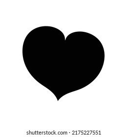Heart icon. Isolated over white background. Love symbol.