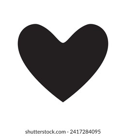 Heart icon. Isolated over white background. Love symbol.