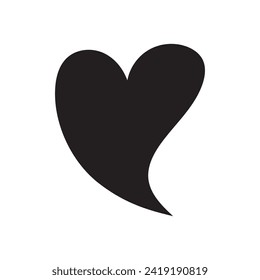 Icono de corazón. Aislado sobre fondo blanco. Símbolo de amor.