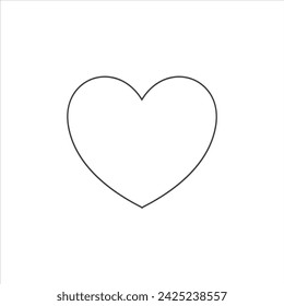 Icono de Corazón. Aislado sobre fondo blanco. Símbolo de amor.