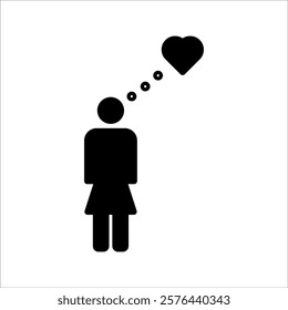 Heart icon. Isolated over white background. Love symbol.