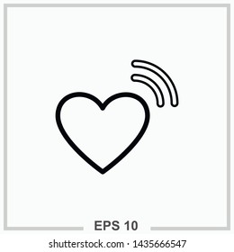 Heart icon isolated vector illustration