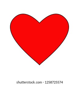 Heart icon isoleated on white background. Heart icon vector.