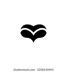 Heart icon. Like button. Simple style Valentine day poster background symbol. Heart brand logo design element. Heart t-shirt printing. vector for sticker.