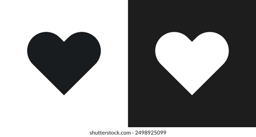 Vector de arte de línea de icono de corazón