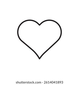 Heart icon line art vector