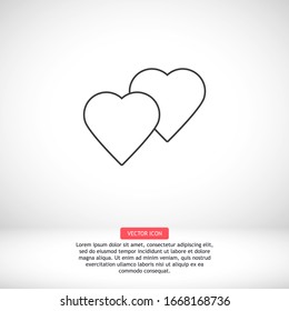 heart icon line linear style on the background. Best icon 10 eps illustration