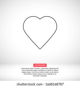 heart icon line linear style on the background. Best icon 10 eps illustration