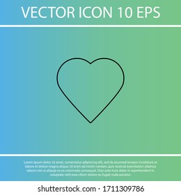 heart  icon line linear style on the background. Best icon 10 eps illustration 